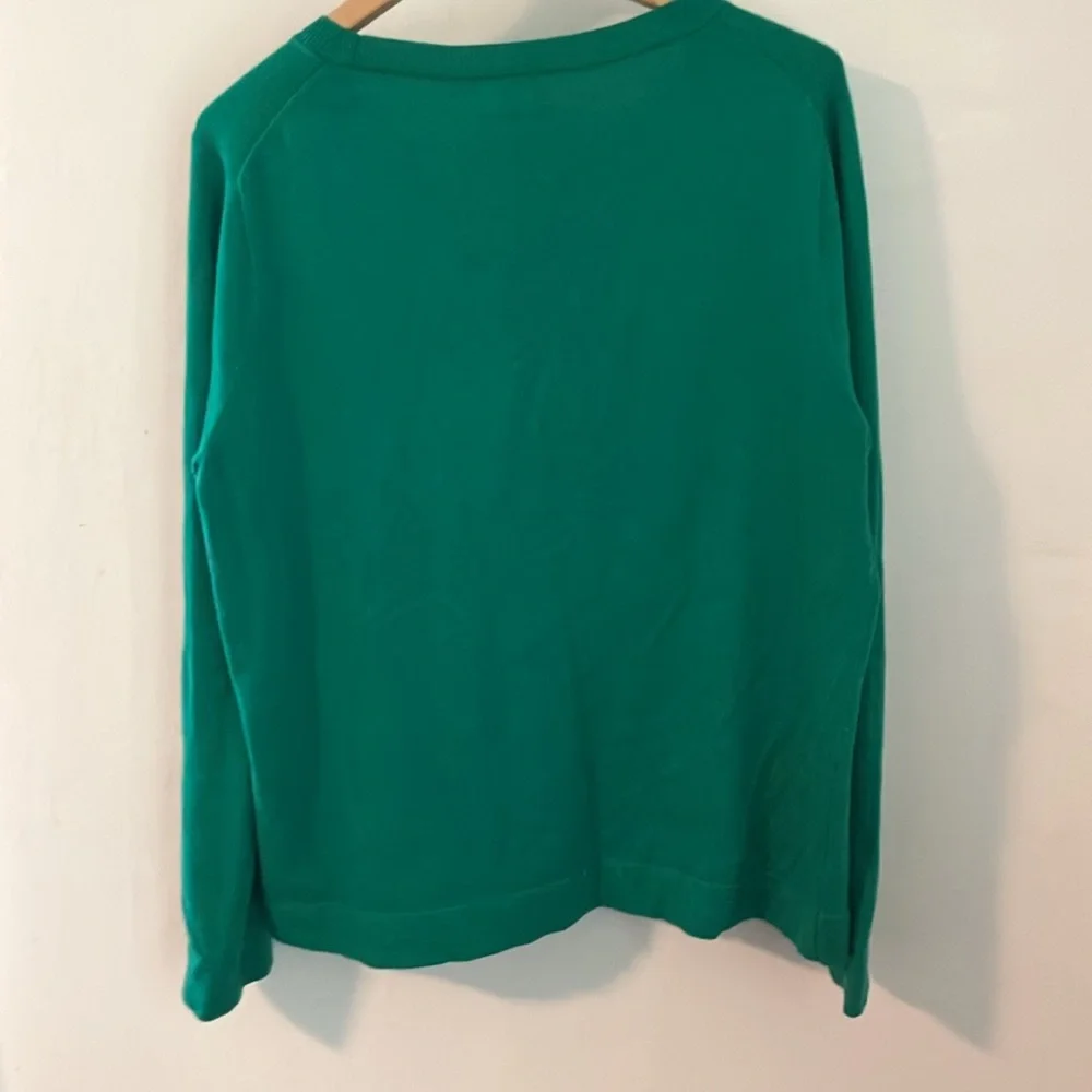 J. Crew Factory Cotton Wool Blend Crew Neck Teddie Sweater Kelly Green XXL - Picture 6 of 6